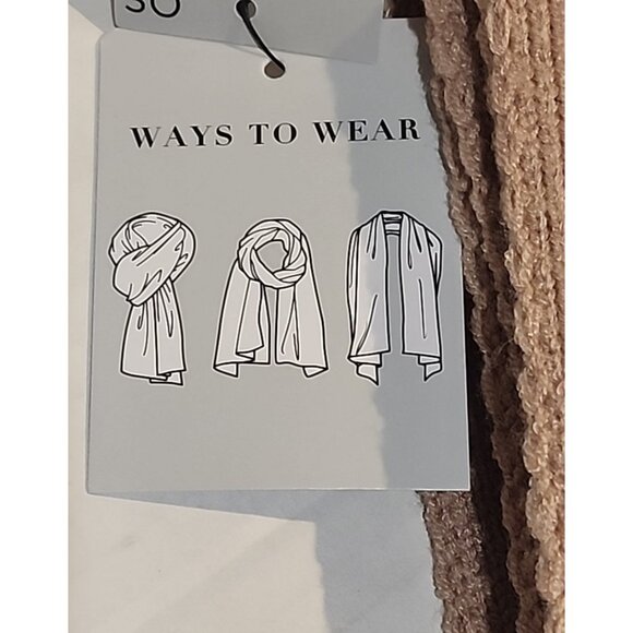 2 WEST LOOP womens 67 x 12 long large scarves neck head Scarf warm knit brown - Picture 4 of 5